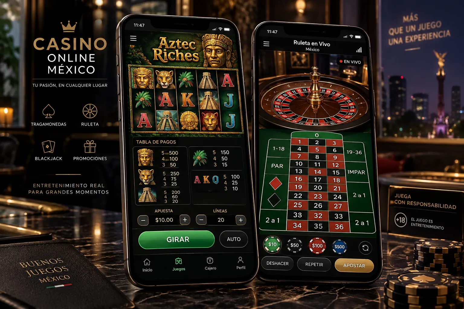 Tragamonedas y ruleta online con reglas y límites visibles