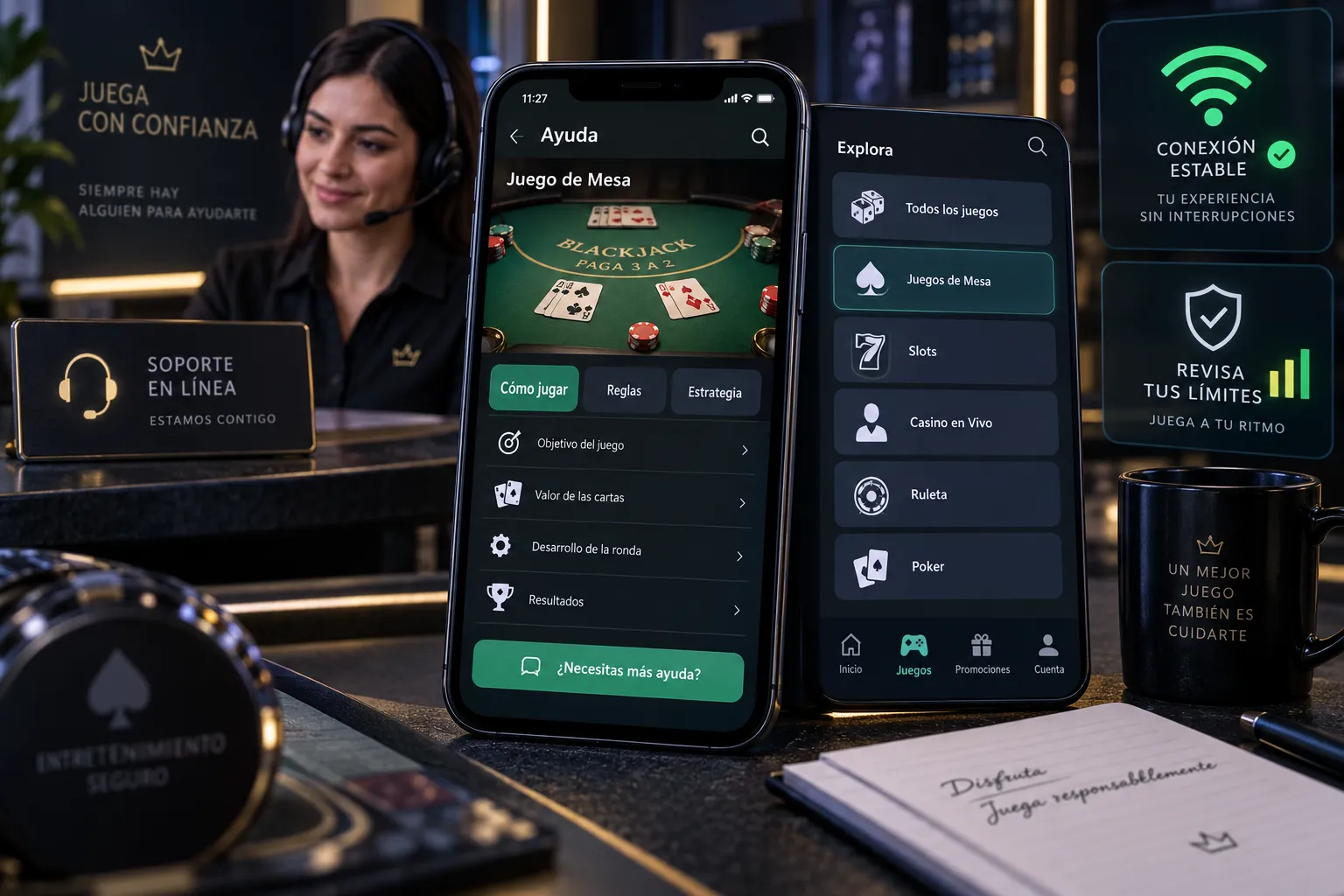 Consulta de reglas y opciones antes de abrir un juego de casino online