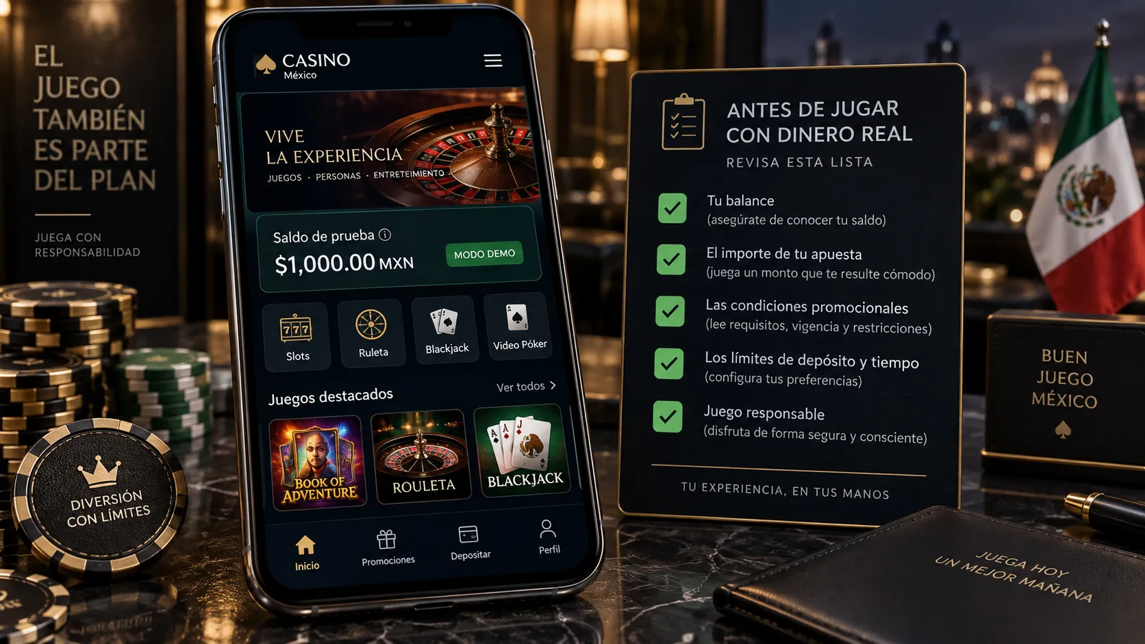 Comprobación del saldo y las condiciones antes de pasar al modo real