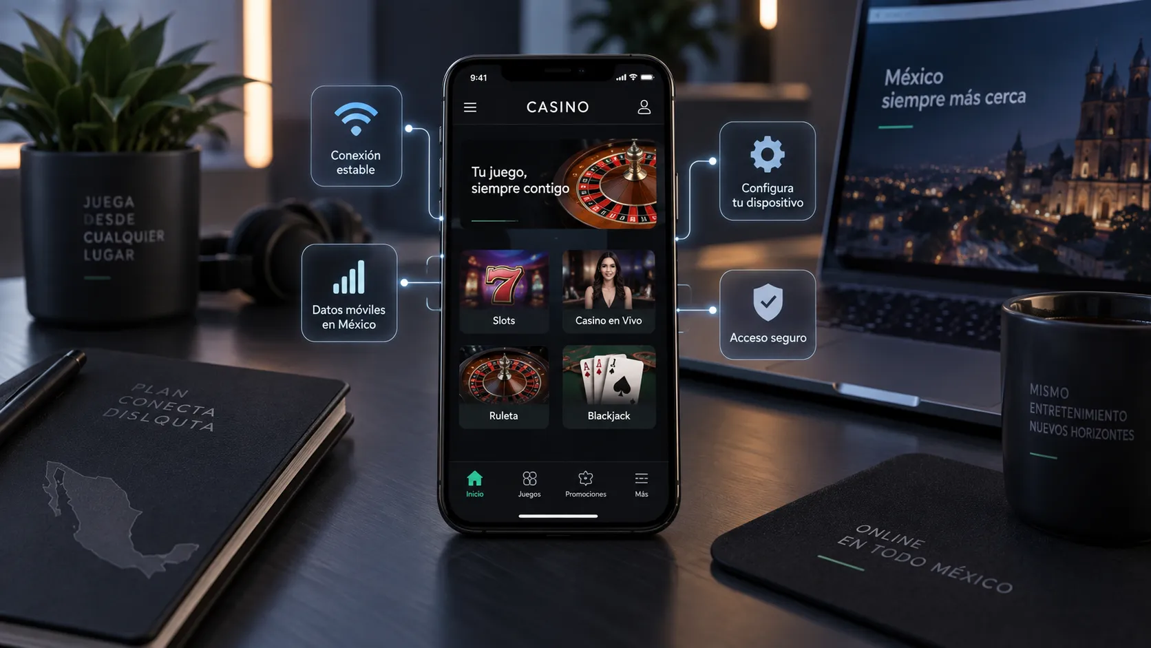 Acceso móvil a juegos de casino online desde un smartphone