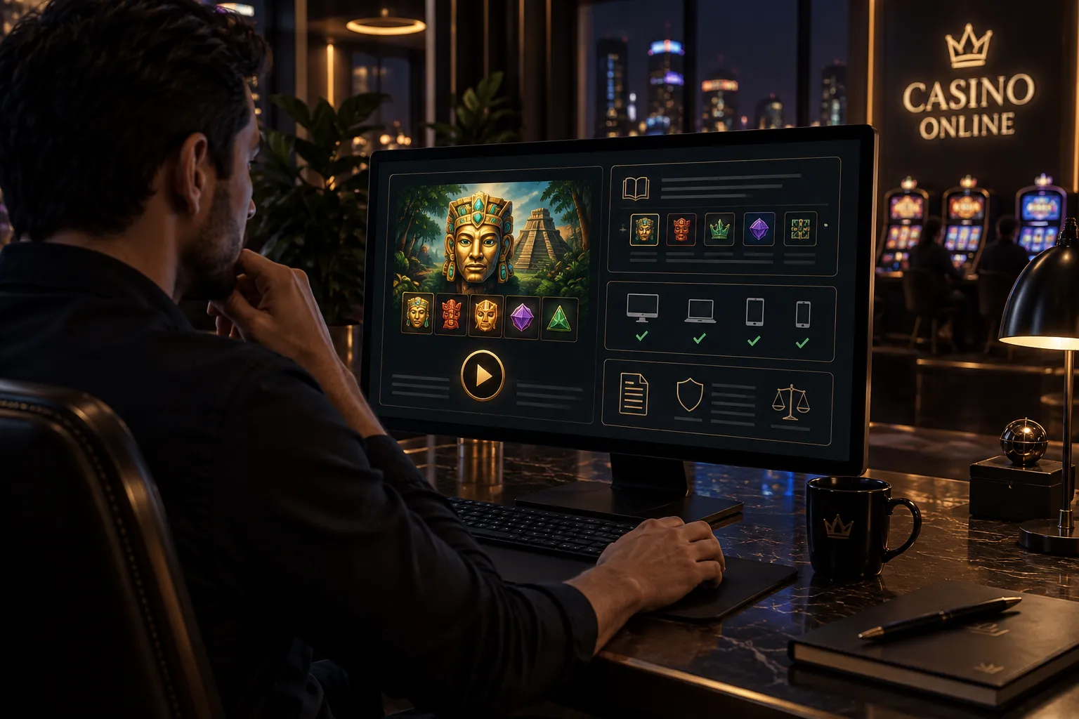 Revisión de reglas y condiciones antes de abrir un juego de casino online